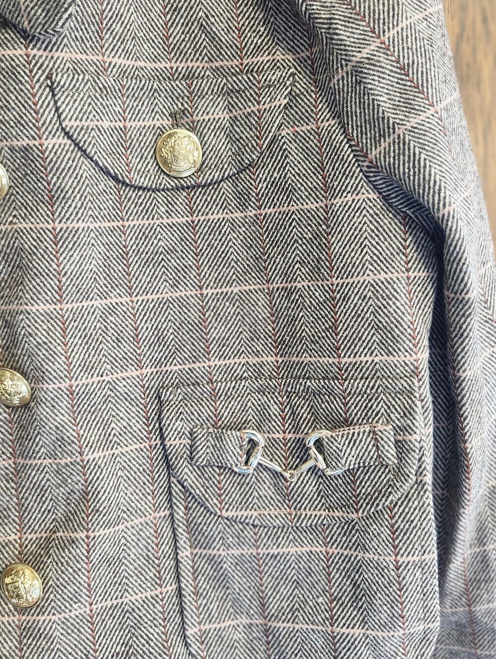 7 For All Mankind Mixed Plaid Cropped Jacket Size M Academia • Preppy • Equestri - Picture 6 of 10